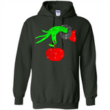 Christmas The Grinch Hand Holding Apple Ornament sweater - Hoodie