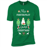 This Fighter Pilot Loves Christmas Tree Shirt with Snowman