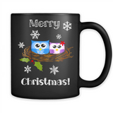 Cute Christmas Shirt Merry Christmas Snowflakes Owls Nest