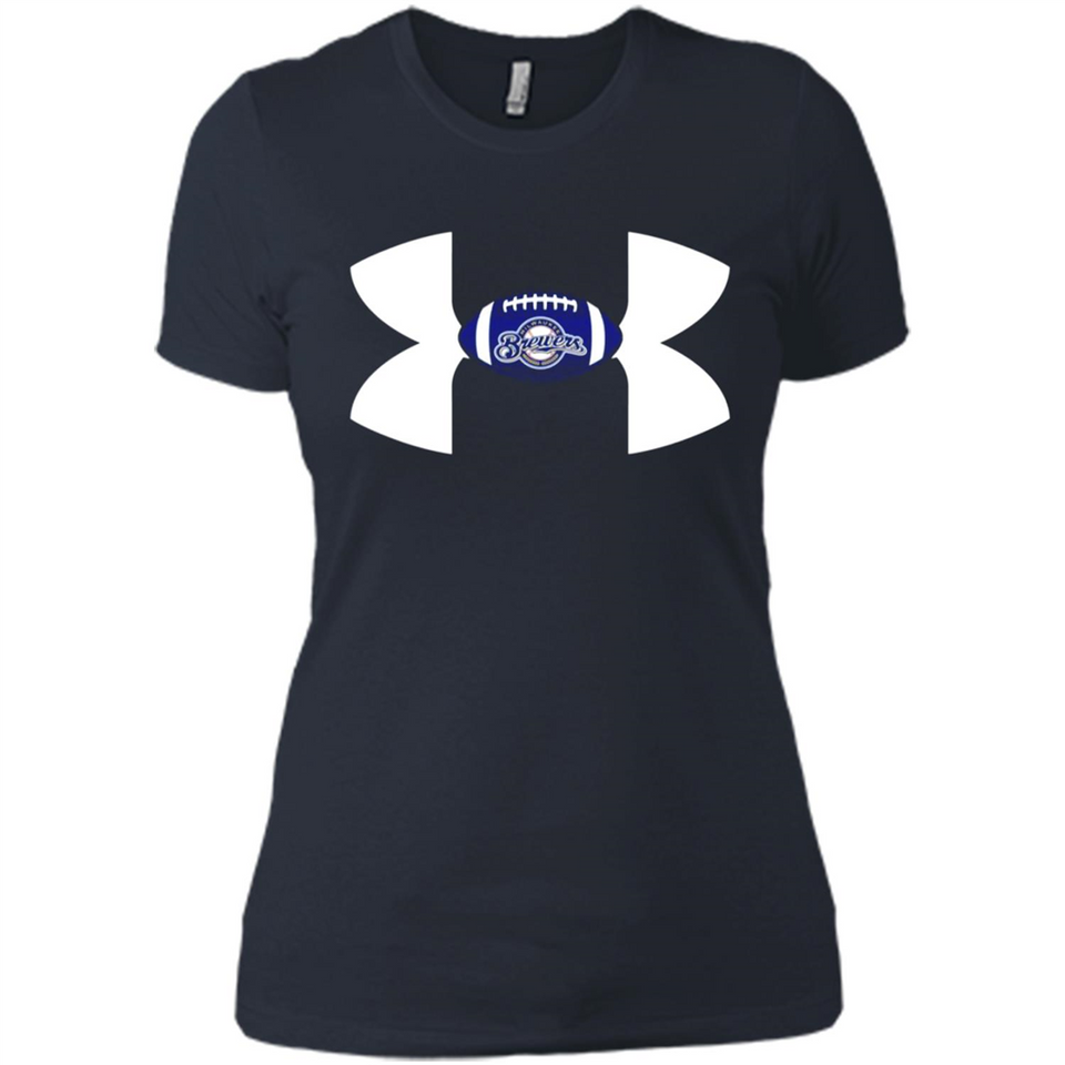 Milwaukee Brewers Under Armour Logo - Ladies' Boyfriend T-Shirt