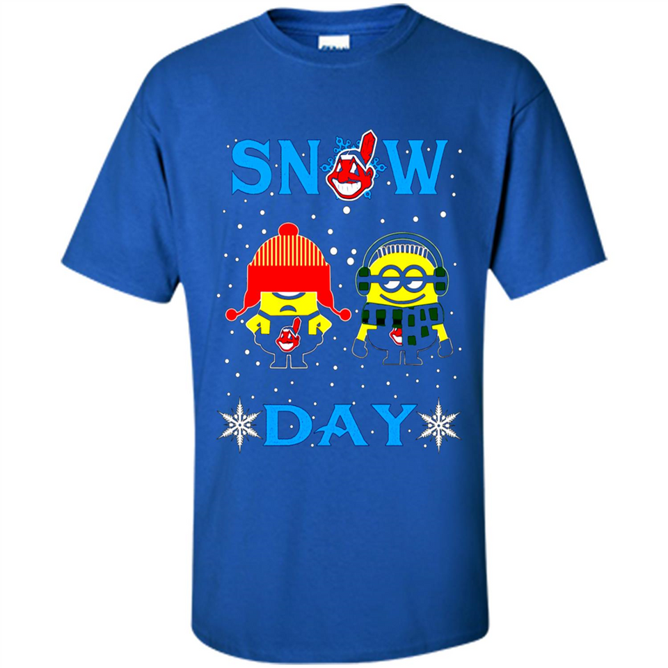 Snow Day Shirt For Cleveland Indians Vs Minion Fans pingpong