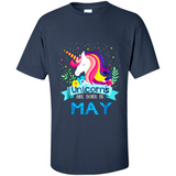 Unicorns are born in May Birthday Rainbow Gift Ladies Custom