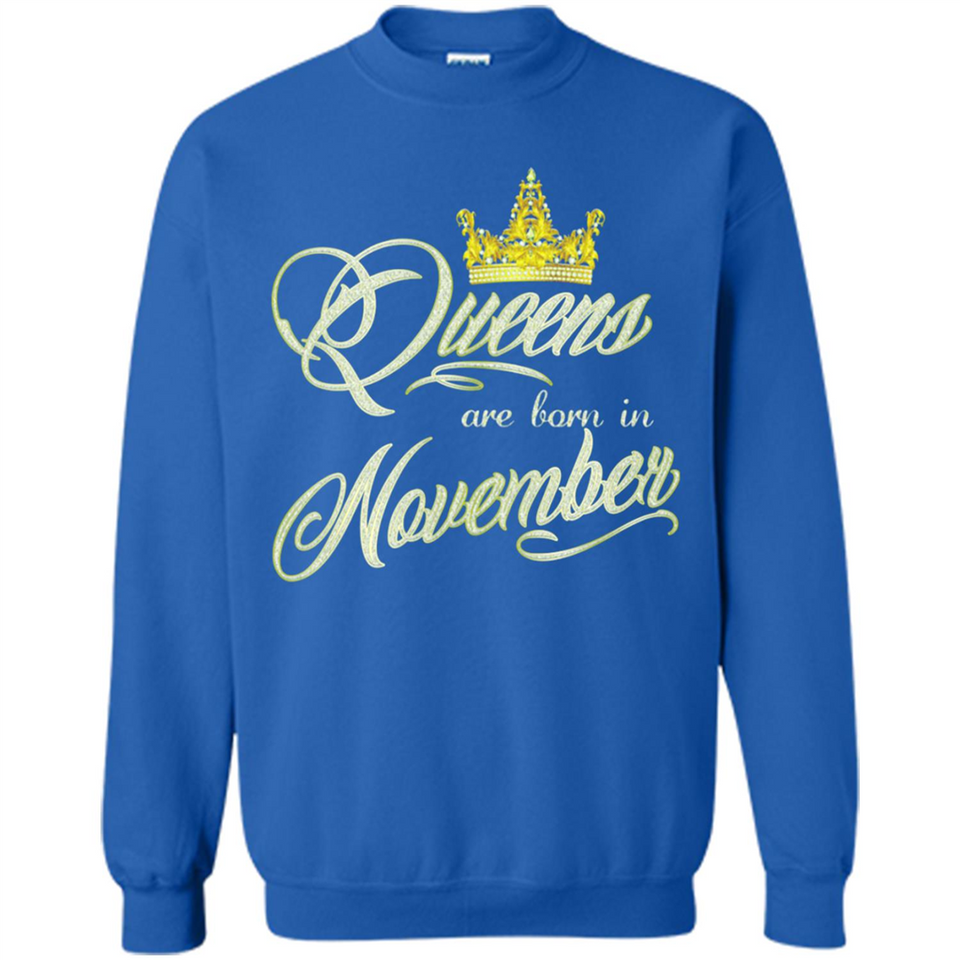 Queens Are Born In November Golden T-Shirt