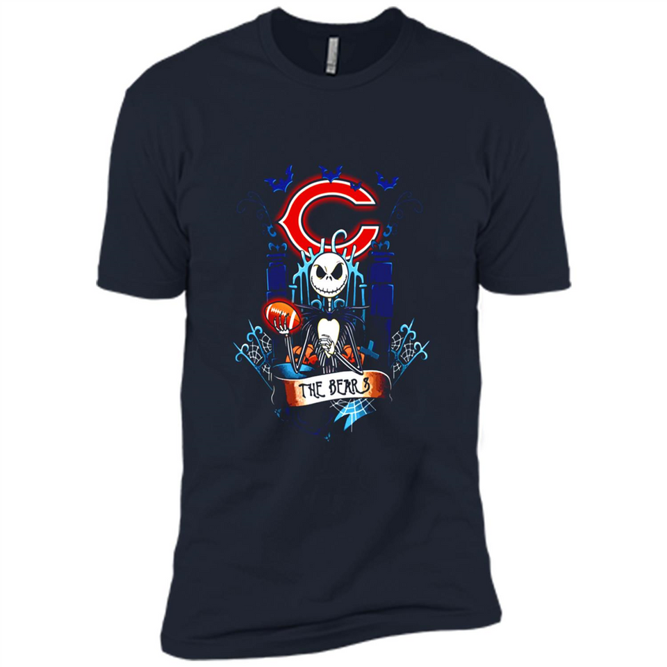 Chicago Bears Halloween The Nightmare Before Christmas - Premium Short Sleeve T-Shirt
