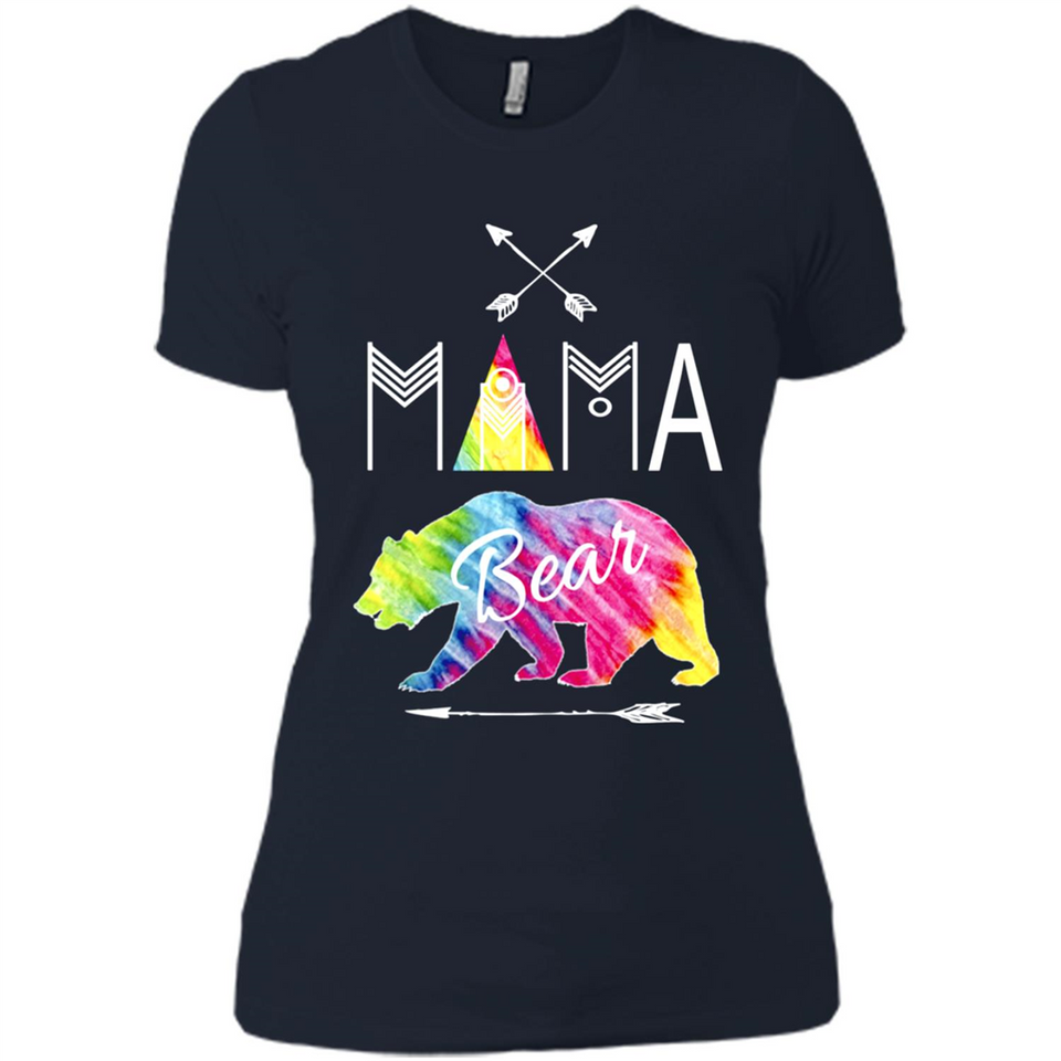 Mama Bear Shirt Tie Dye Family Vacation & Camping Tee - Ladies' Boyfriend T-Shirt
