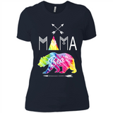 Mama Bear Shirt Tie Dye Family Vacation & Camping Tee - Ladies' Boyfriend T-Shirt