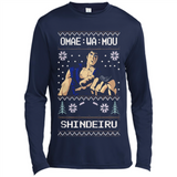 Omae Wa Mou Shindeiru Ugly Christmas Sweater - Canvas Long Sleeve T-Shirt