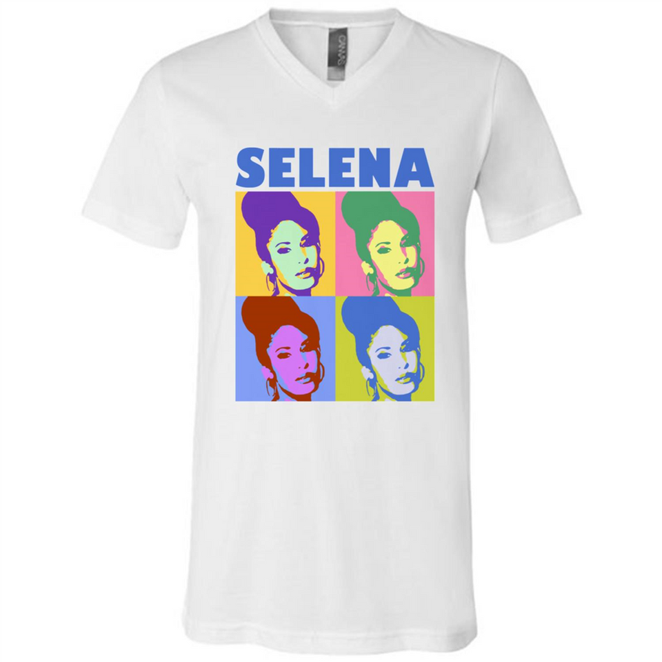 Selena Gomez Light Color - Canvas Unisex V-Neck