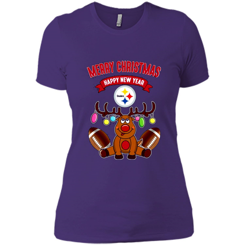Pittsburgh Steelers NFL Reindeer Funny Merry Christmas And Happy New Year