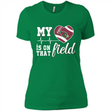 Arizona Cardinals Football My Heart is on that Field - Ladies' Boyfriend T-Shirt