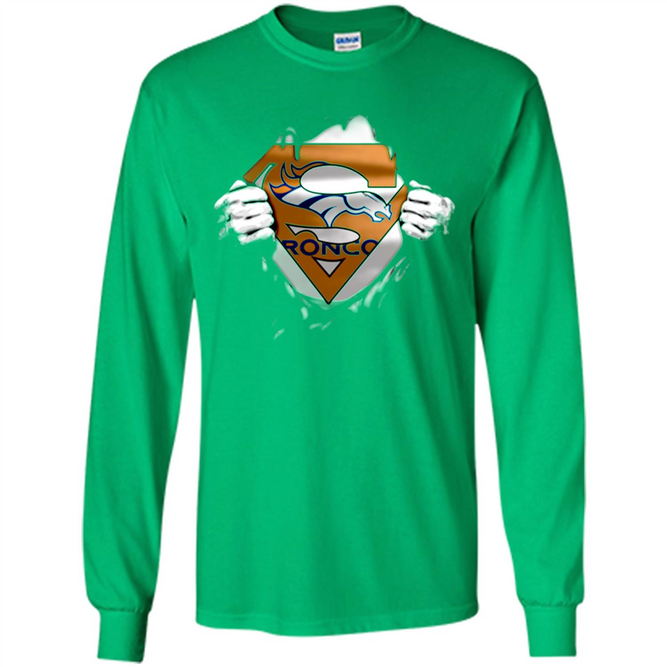 Denver Broncos And Superman Fans - Long Sleeve T-Shirt