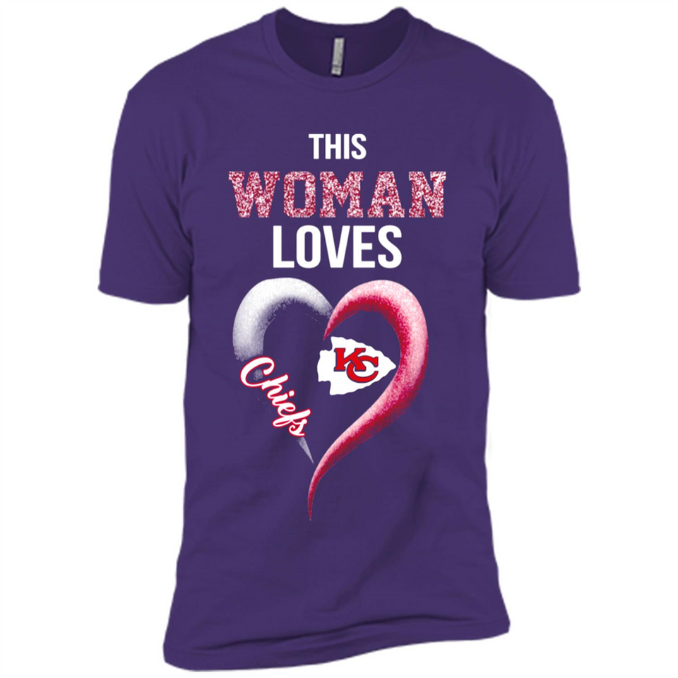 This Woman love Chiefs NFL football team - Premium Short Sleeve T-Shirt