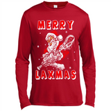 Lacrosse Merry Laxmas Santa - Canvas Long Sleeve T-Shirt