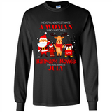 Never Underestimate A July Woman Watches Hallmark Movies Sweatshirt PINGPONG