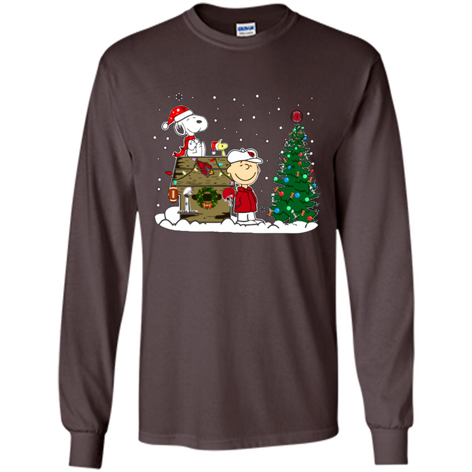 Arizona Cardinals Snoopy The Peanuts Movie Christmas Football Super Bowl pingpong - Long Sleeve T-Shirt