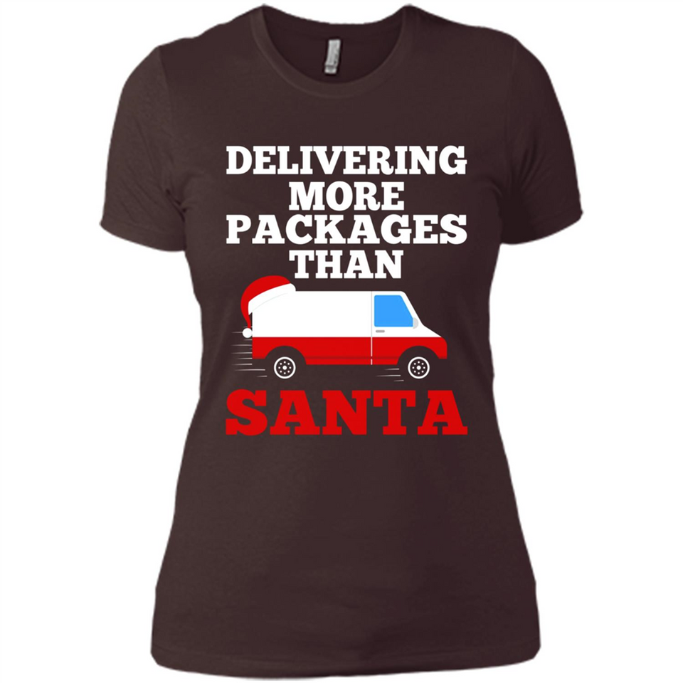 Delivering More Packages Than Santa Shirt - Postal Gift - Ladies' Boyfriend T-Shirt