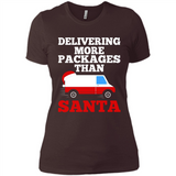 Delivering More Packages Than Santa Shirt - Postal Gift - Ladies' Boyfriend T-Shirt