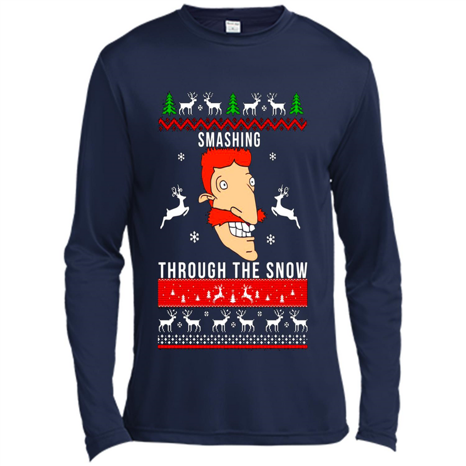 Nigel Thornberry Smashing through the snow Christmas sweatshirt PINGPONG