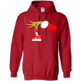 Funny Grinch Hand Holding Santa Hat Ornament Christmas PING PONG