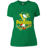 Snoopy Christmas Pittsburgh Penguins - Ladies' Boyfriend T-Shirt