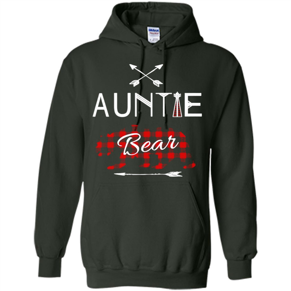 Aunt Shirt Buffalo Plaid Family Camp Bear Tee - Hoodie