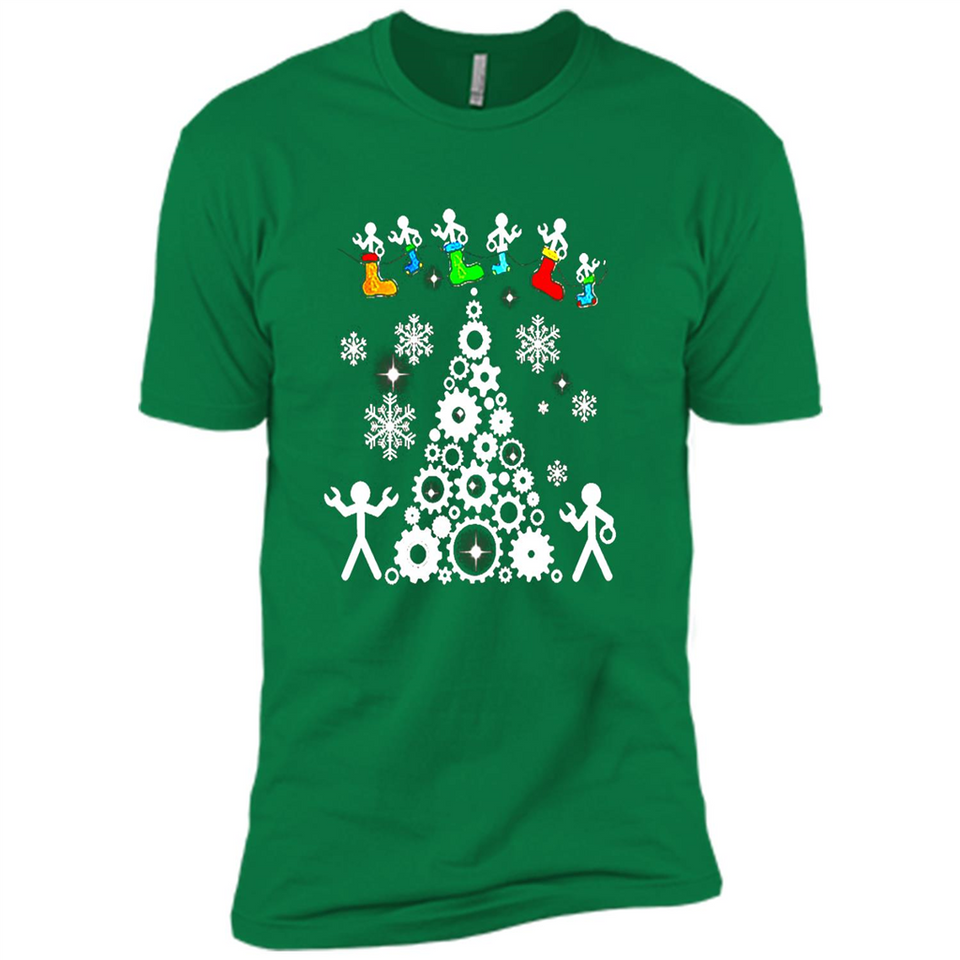 Funny Mechanics Ugly Christmas 2018 - Premium Short Sleeve T-Shirt