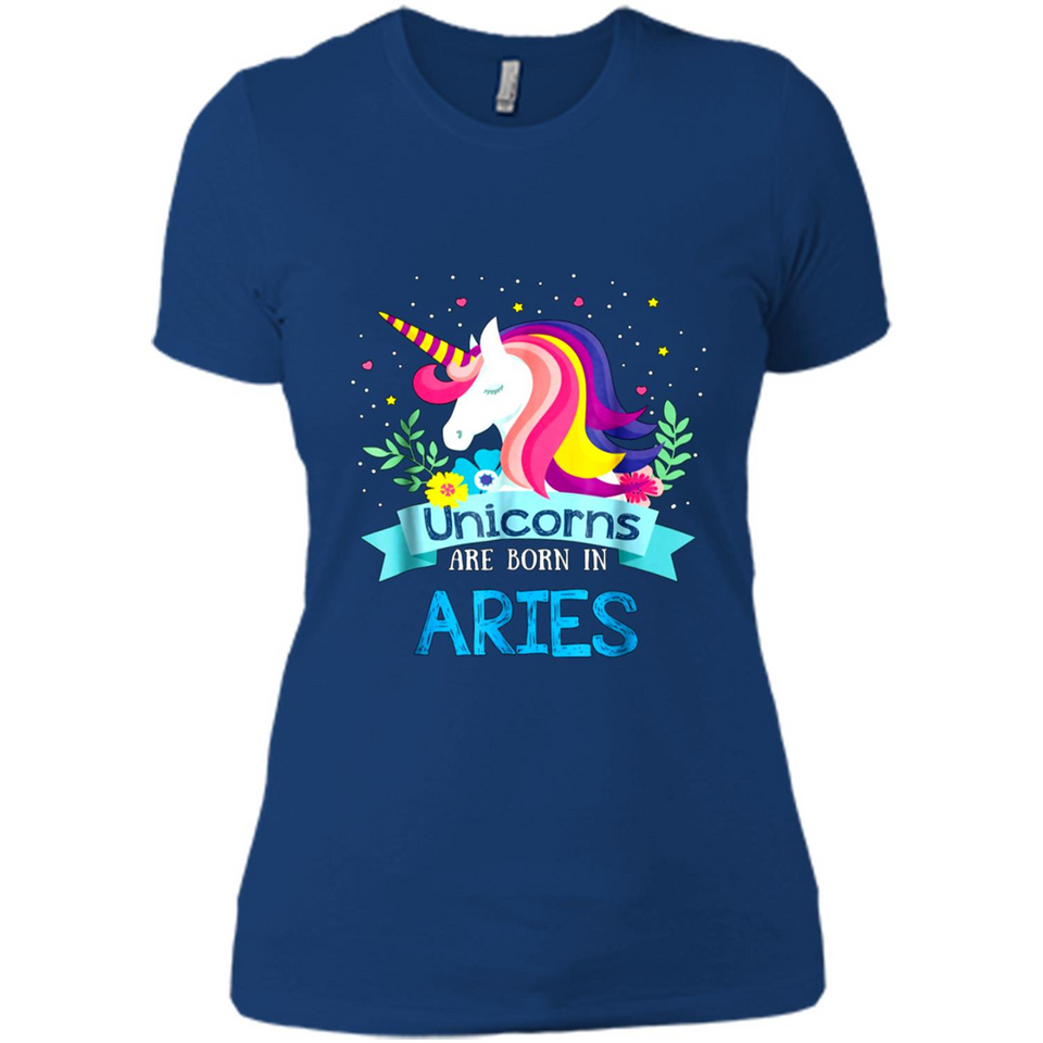 Unicorns are born in Aries Birthday Rainbow Gift Custom Ultra Cotton