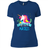 Unicorns are born in Aries Birthday Rainbow Gift Custom Ultra Cotton