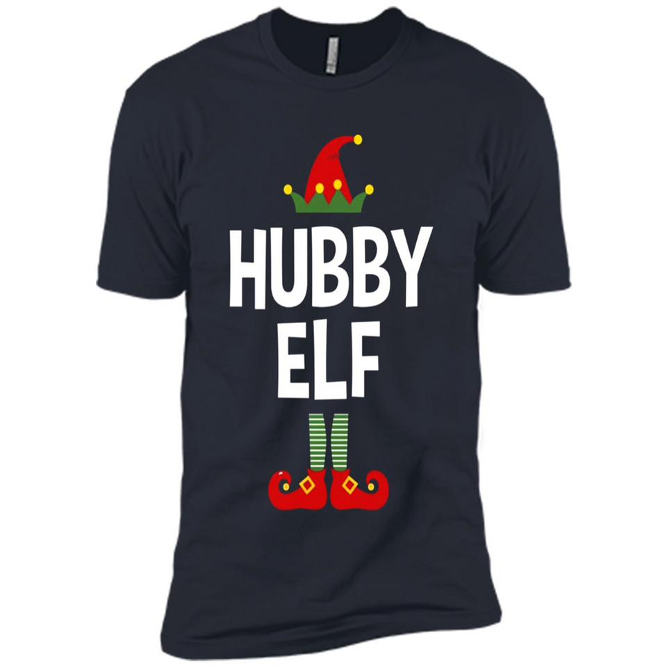 Hubby Elf Shirt - Family Matching Christmas Pajamas - Premium Short Sleeve T-Shirt