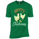 Christmas Chicken Vintage Shirt Funny Santa Hen Farmer Lover - Premium Short Sleeve T-Shirt