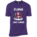 Floss Like A Boss Santa Flossing Dance Funny - Premium Short Sleeve T-Shirt