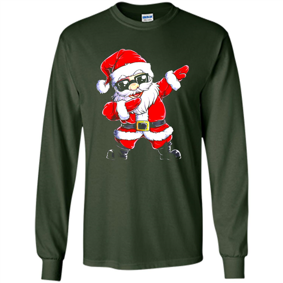 Christmas shirt Dabbing Santa Claus Xmas Gift - Long Sleeve T-Shirt