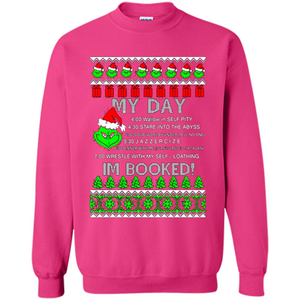 Mr Grinch my day I’m booked Christmas sweater PINGPONG