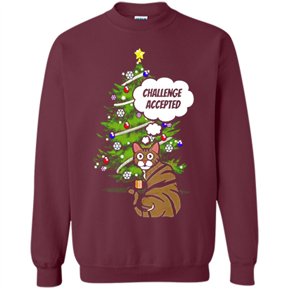 Christmas Tree Cat Long Sleeve Christmas Shirt for Cat Lover - Sweatshirt