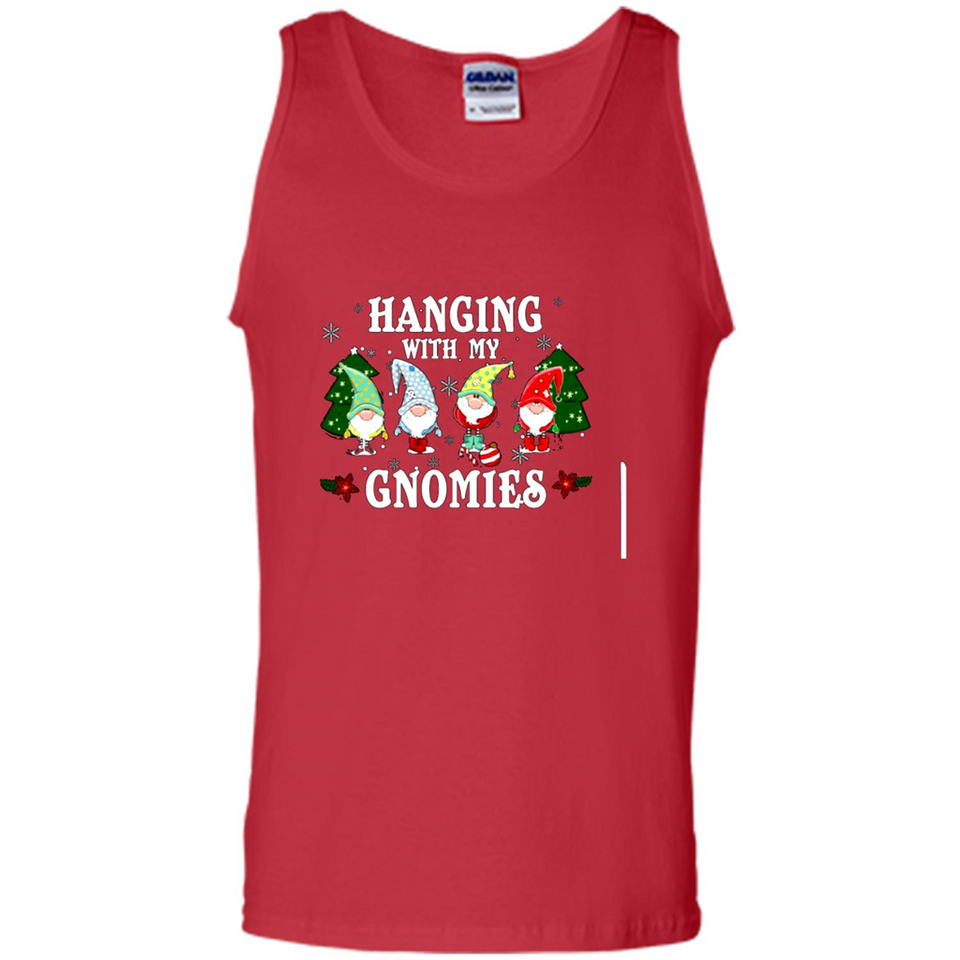 Christmas Garden Gnome Hanging With My Gnomies - Tank Top
