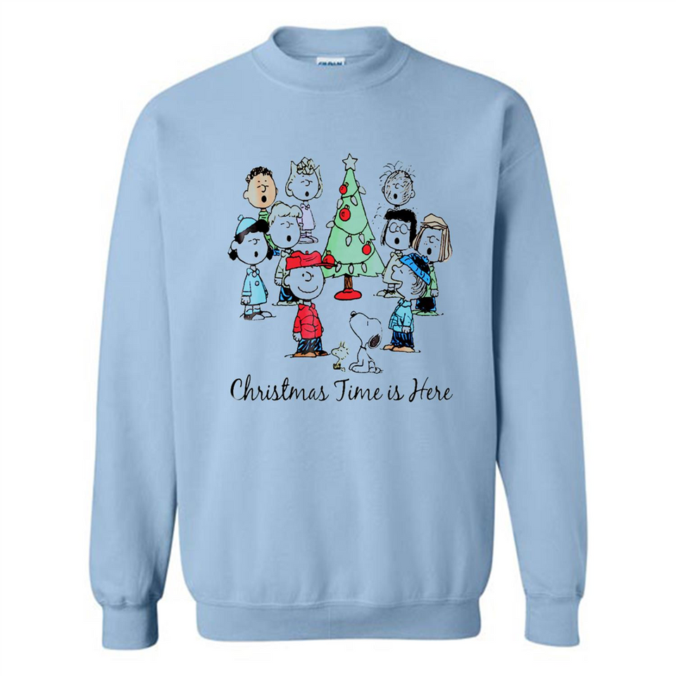 Snoopy Christmas Time Is Here Sporty T-Shirt - Sweatshirt