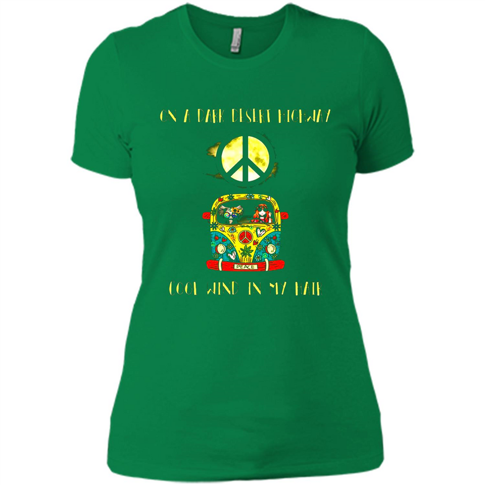 Peace-On A Dark Desert Highway Cool Wind In My Hair Shirt PINGPONG - Ladies' Boyfriend T-Shirt