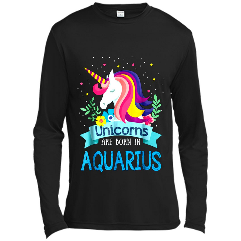 Unicorns are born in Aquarius Birthday Rainbow Gift Custom Ultra Cotton