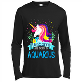 Unicorns are born in Aquarius Birthday Rainbow Gift Custom Ultra Cotton