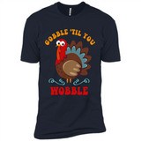 Thanksgiving Gobble Wobble Turkey - Premium Short Sleeve T-Shirt