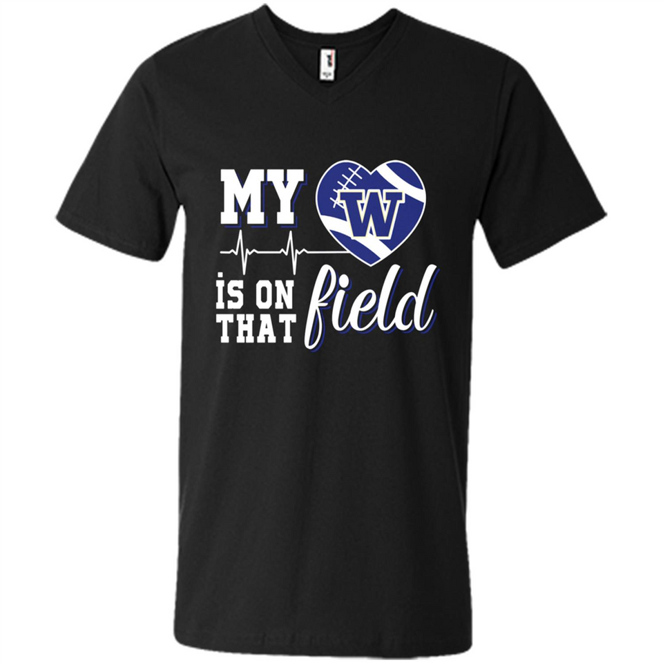 Washington Huskies Football My Heart is on that Field - Men's V-Neck