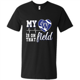 Washington Huskies Football My Heart is on that Field - Men's V-Neck