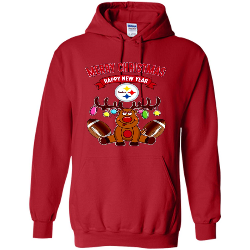 Pittsburgh Steelers NFL Reindeer Funny Merry Christmas And Happy New Year