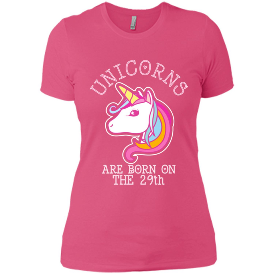 Unicorns Birthday T-shirt Born On The 29th Unicorn Magical