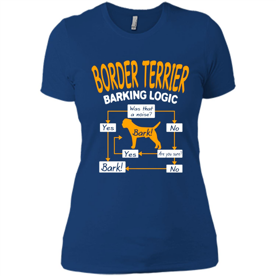 Border Terrier Barking Logic - Ladies' Boyfriend T-Shirt
