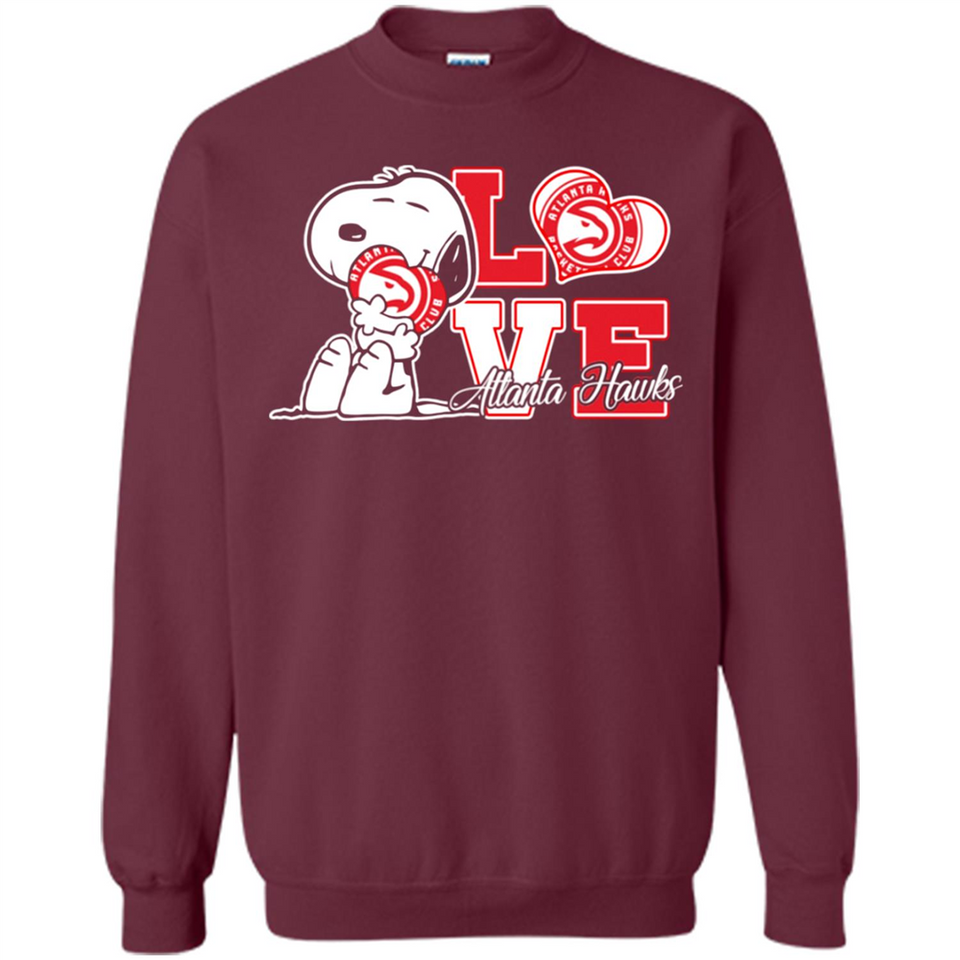 Snoopy loves NBA Atlanta Hawks - Sweatshirt