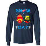 Snow Day Shirt For Detroit Red Wings Vs Minion Fans pingpong