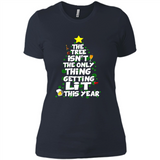 Funny Christmas Tree Drinking Sweatshirt Adult Boozy Festive - Ladies' Boyfriend T-Shirt