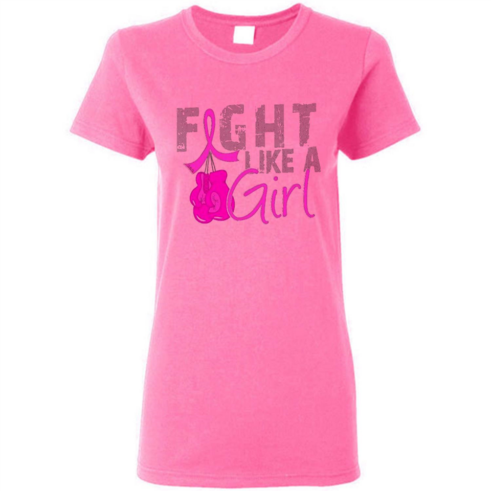 Fight Like A Girl Breast Cancer Awareness - Ladies Short-Sleeve