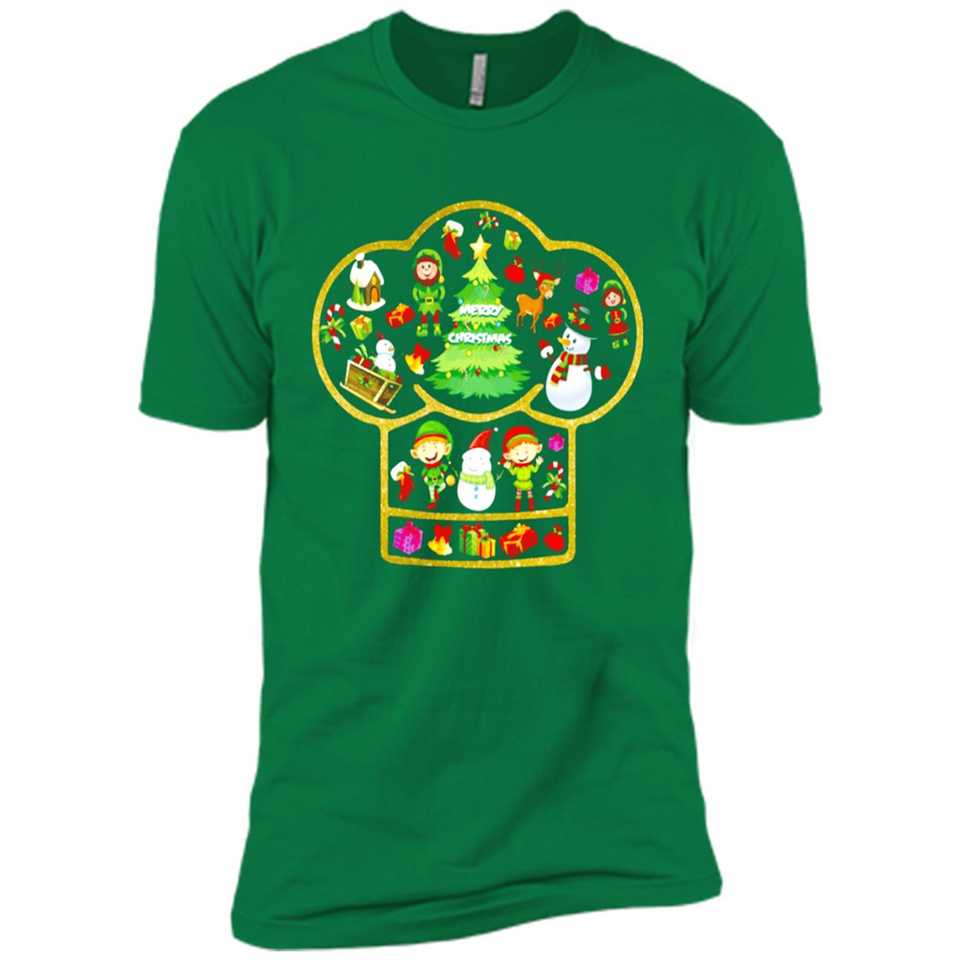 Chef Hat Christmas Ornament - Premium Short Sleeve T-Shirt
